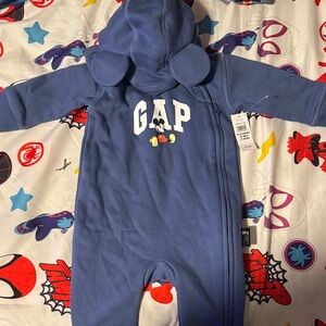GAP Blue Kids One Piece with Mickey Mouse Ears hood